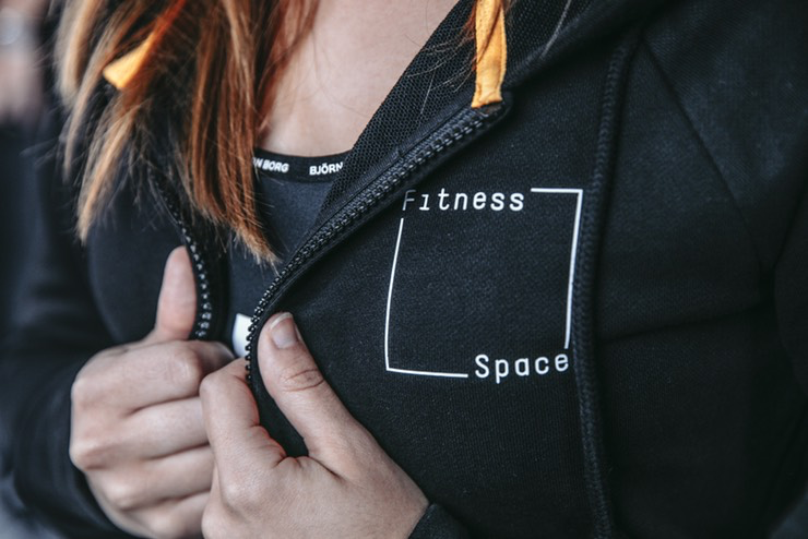 Fitness Space logo on jacket