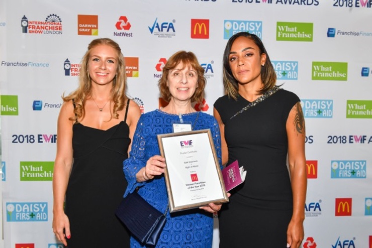 Ruth Solomons, Right at Home, receiving EWIF award