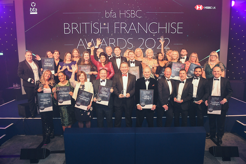 Winners of the 2022 BFA HSBC British Franchise Awards