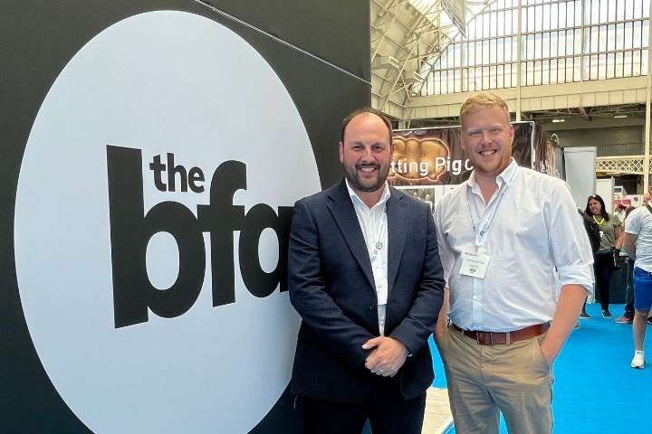 Phil Mackechnie and Matthew Nutting at the BFA stall